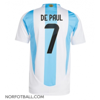 Billige Fotballdrakt Argentina Rodrigo De Paul #7 Replika Hjemmedrakt Copa America 2024 Kortermet